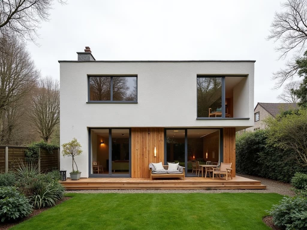 Passivhaus new build home, Inverleith Edinburgh — CLT and lime render family house by Halcyon Studio